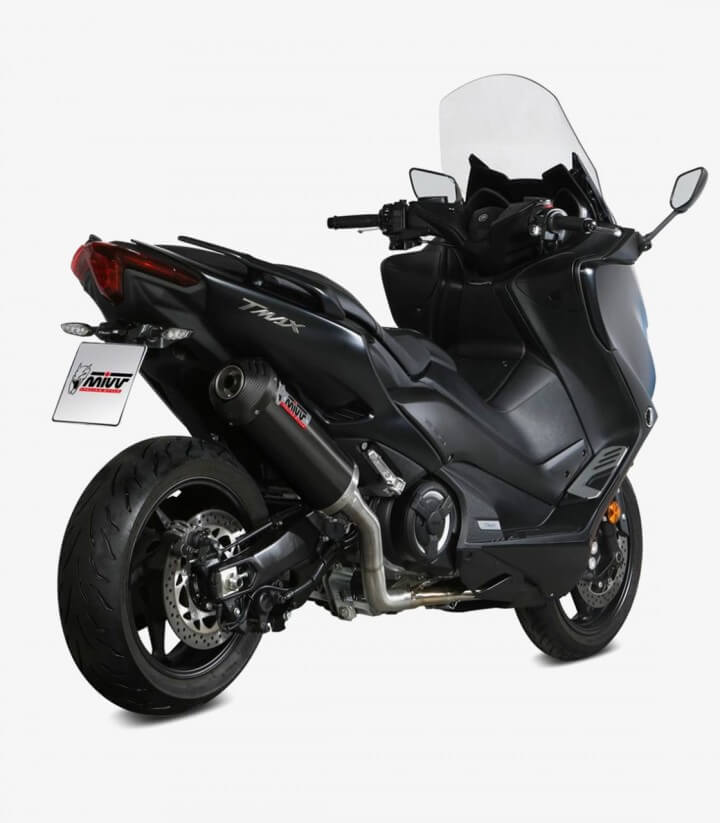 Auspuff MIVV Oval Schwarz für Yamaha TMAX 530 (17-19), TMAX 560 (20-21) Y.061.LVC
