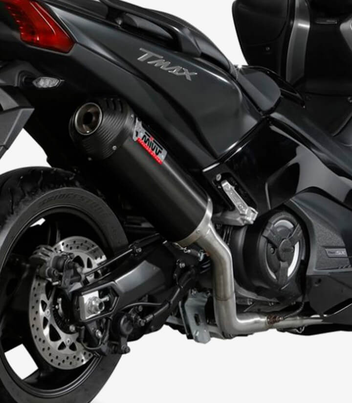 Auspuff MIVV Oval Schwarz für Yamaha TMAX 530 (17-19), TMAX 560 (20-21) Y.061.LVC