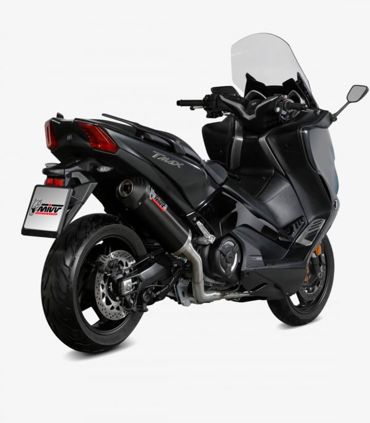 Auspuff MIVV Oval Schwarz für Yamaha TMAX 530 (17-19), TMAX 560 (20-21) Y.061.LVC