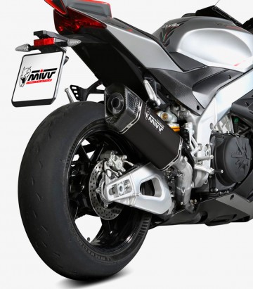 Escape MIVV SR-1 Titanio Negro para Aprilia RSV4 / 1100 Factory / Tuono V4 1100 (21-25) A.015.LR1TB