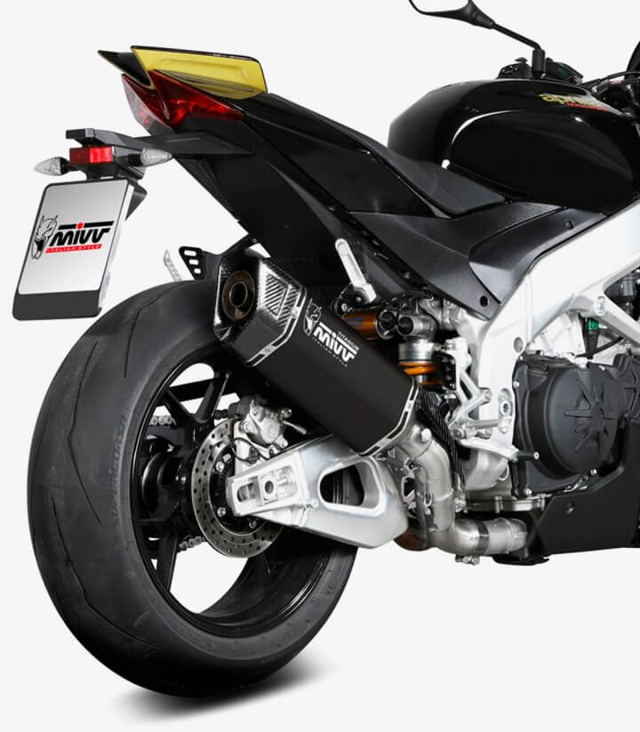 MIVV SR-1 Exhaust Black Titanium for Aprilia RSV4 / 1100 Factory / Tuono V4 1100 (21-25) A.015.LR1TB
