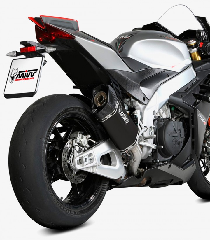 Escape MIVV SR-1 Titanio Negro para Aprilia RSV4 / 1100 Factory / Tuono V4 1100 (21-25) A.019.SR1TB