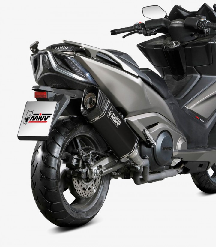 MIVV SR-1 Exhaust Black Titanium for Kymco AK 550 (21-25) O.011.LR1TB
