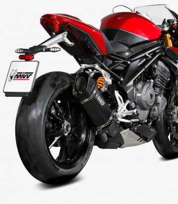 MIVV SR-1 Auspuff Titan Schwarz für Triumph Speed Triple, Speed Twin (21-24) T.025.LR1TB