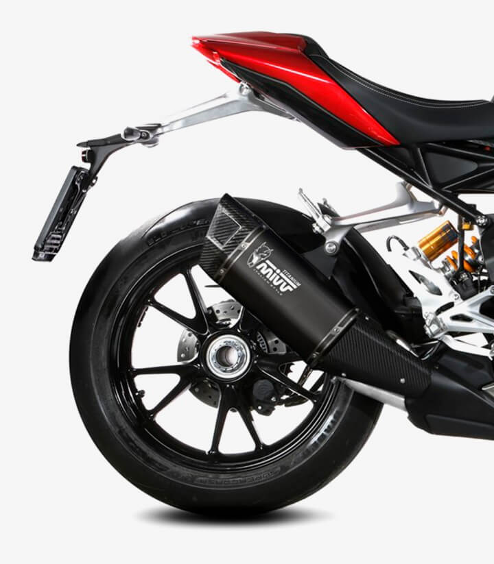 MIVV SR-1 Auspuff Titan Schwarz für Triumph Speed Triple, Speed Twin (21-24) T.025.LR1TB