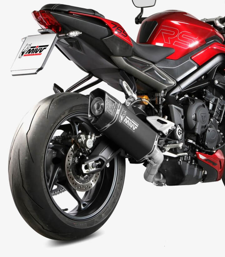 Escape MIVV SR-1 Titanio Negro para Triumph Street Triple 765 R / S / RS (23-25) T.026.LR1TB