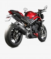 MIVV SR-1 Exhaust Black Titanium for Triumph Street Triple 765 R / S / RS (23-25) T.026.LR1TB