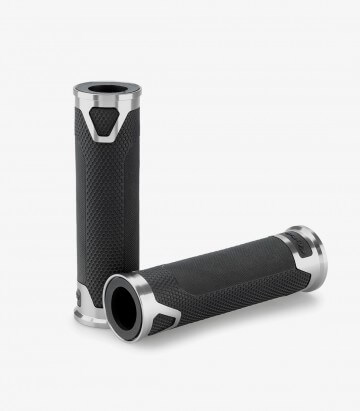 Motorradgriffe Revving in Silber von Puig 22271P