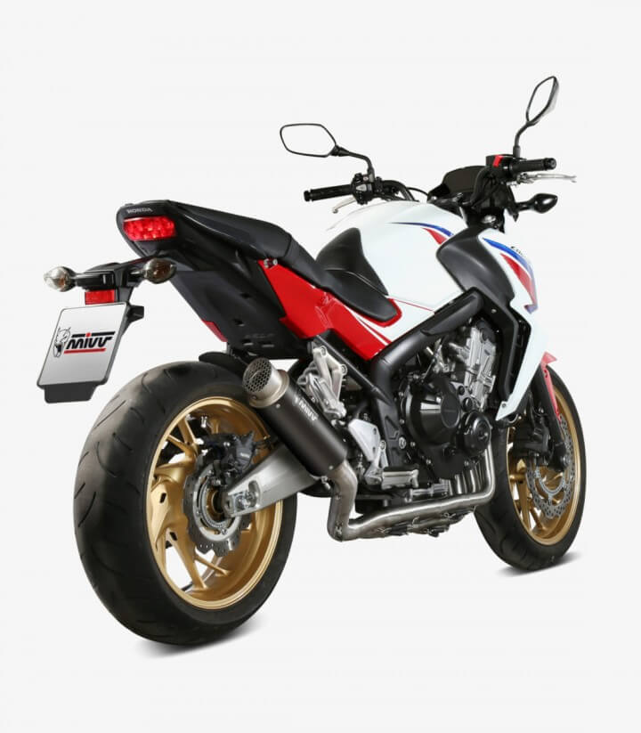 MIVV GP PRO Auspuff Schwarz für Honda CB650F (14-18) H.055.LXBP
