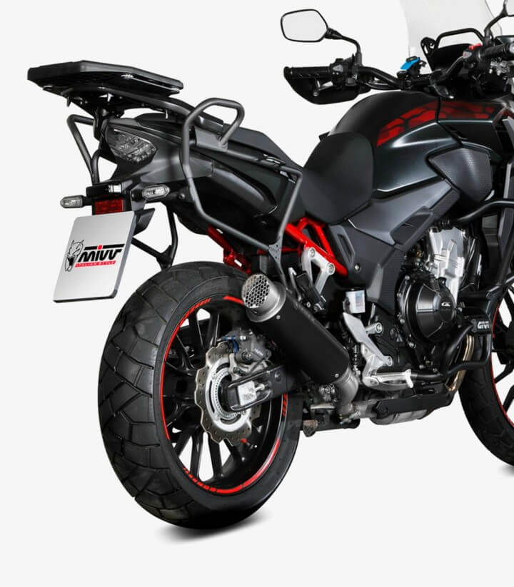 MIVV GP PRO Auspuff Schwarz für Honda CB 500 F (21-23), CB 500 X (21-25) H.084.LXBP