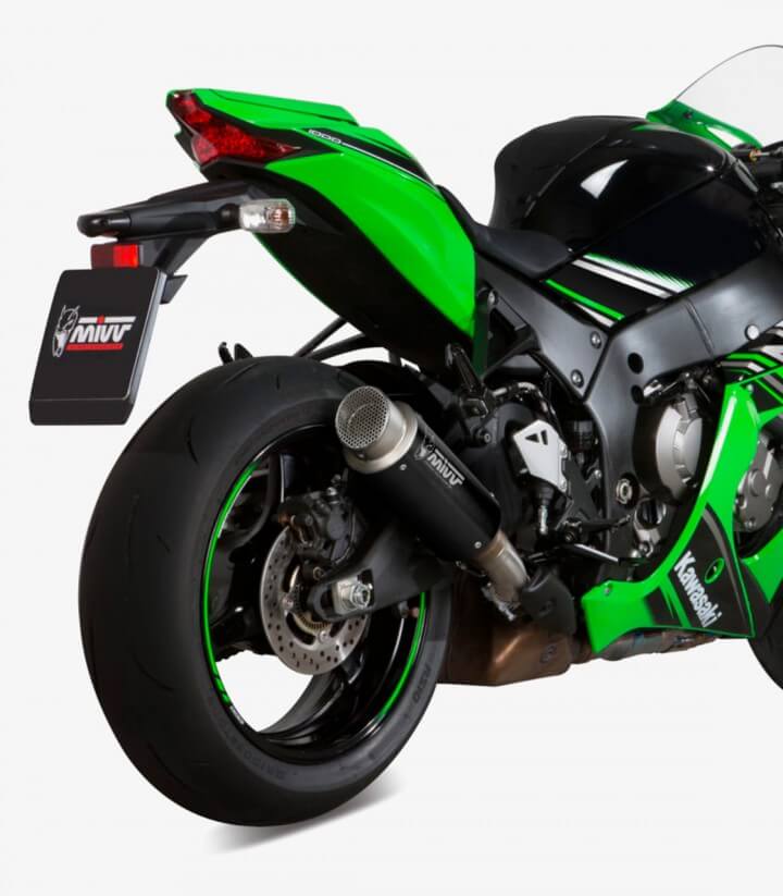MIVV GP PRO Auspuff Schwarz für Kawasaki Ninja ZX-10R/RR (16-25) K.042.LXBP