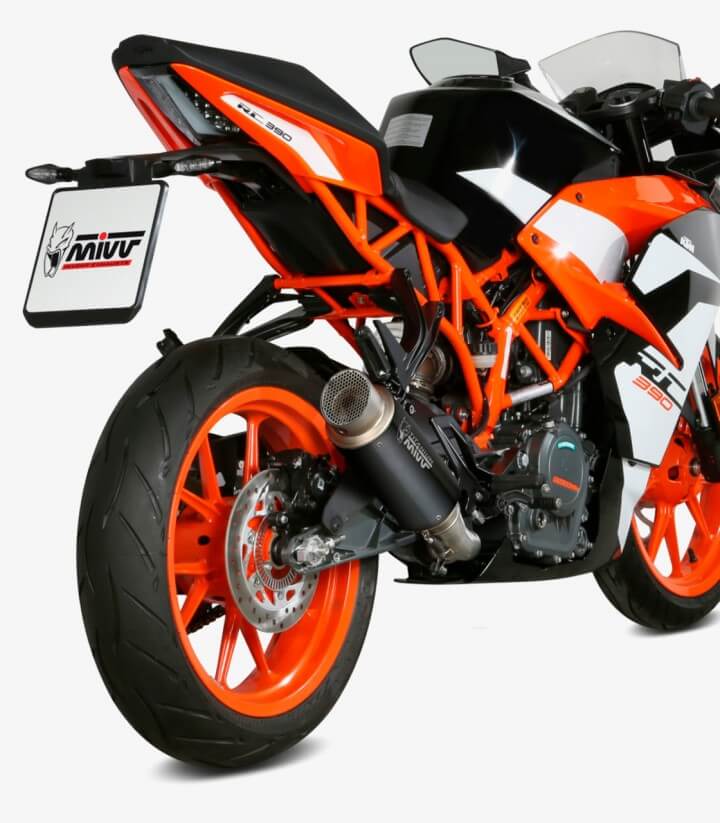 MIVV GP PRO Auspuff Schwarz für KTM 125/390 Duke (17-20), RC 125/390 (17-20) KT.019.LXBP