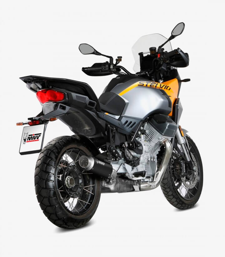 MIVV GP PRO Auspuff Schwarz für Moto Guzzi Stelvio (24-26) M.016.LXBP