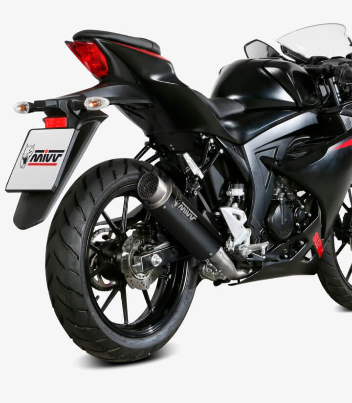 MIVV GP PRO Auspuff Schwarz für Suzuki GSX-R125 (17-21), GSX-S125 (17-21) S.055.LXBP