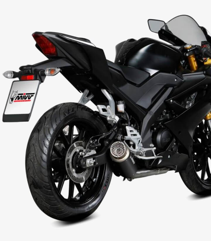 MIVV GP PRO Auspuff Schwarz für Yamaha MT-125 (20-26), YZF-R 125 (19-26) Y.067.LXBP