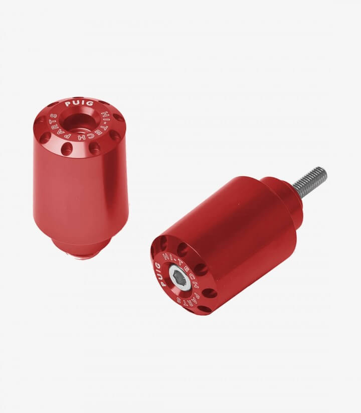 Red Universal bar ends from Puig 5777R