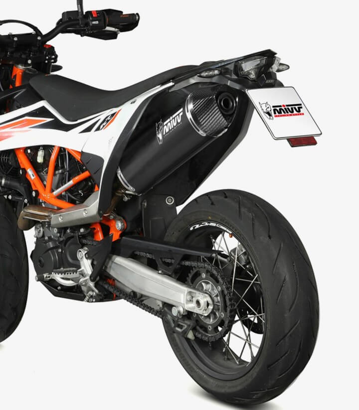 MIVV STR-1 Auspuff Schwarz für KTM 690 Enduro R (19-23), 690 SMC R (19-23) M.KT.031.LXBC
