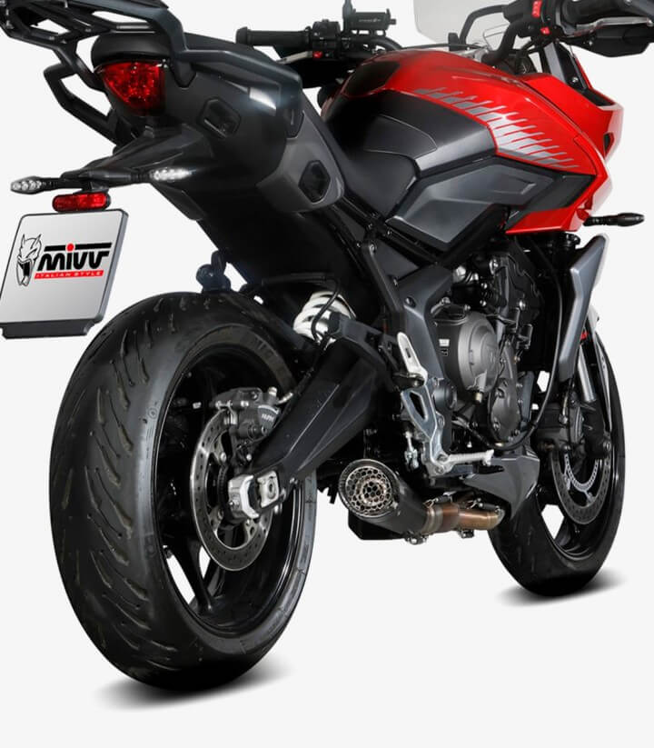 Auspuff MIVV X-M5 Schwarz für Triumph Tiger 1050 Sport (22-24), Tiger Sport 660 (21-24), Trident 660 (21-25) T.022.SC5B