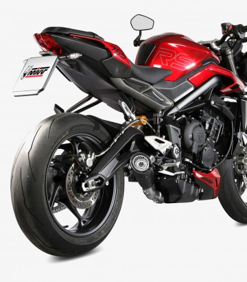 Auspuff MIVV X-M5 Schwarz für Triumph Street Triple 675/765 R/RS, Street Twin (23-24) T.027.SC5B
