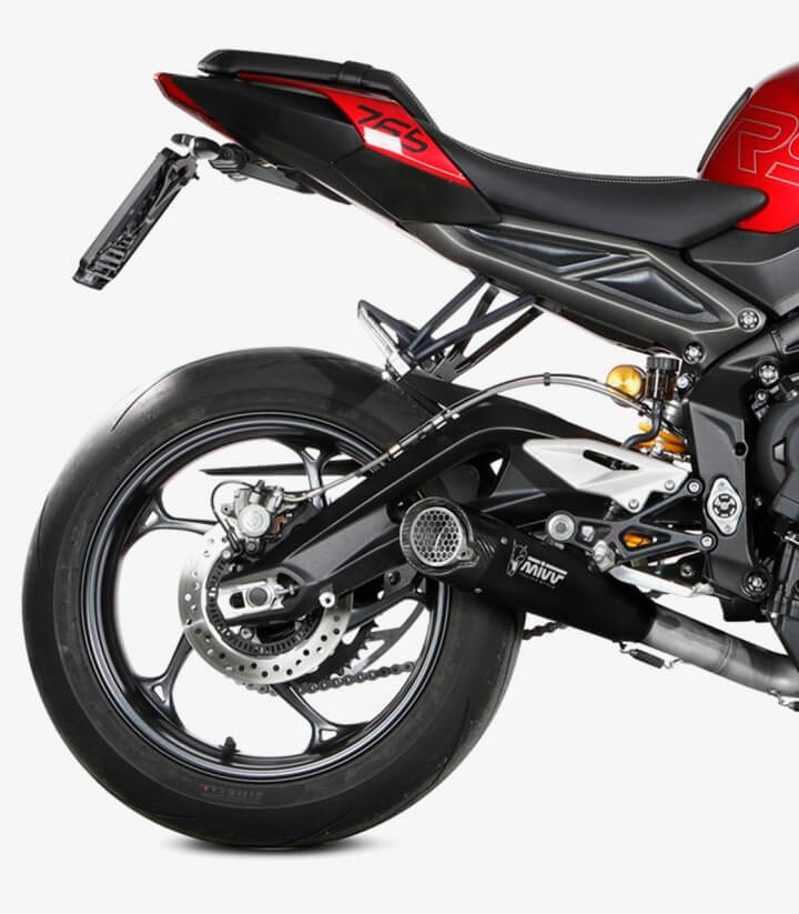 Auspuff MIVV X-M5 Schwarz für Triumph Street Triple 675/765 R/RS, Street Twin (23-24) T.027.SC5B