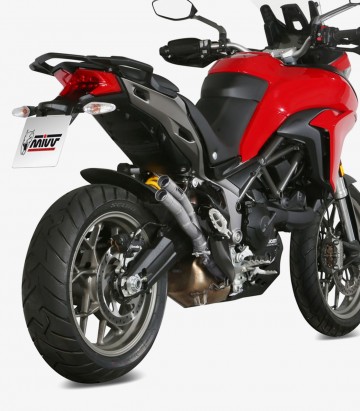MIVV Double Gun Exhaust Stainless Steel for Ducati Multistrada 1200 Enduro (16-18), 950/V2/S (17-24) D.037.LDGX