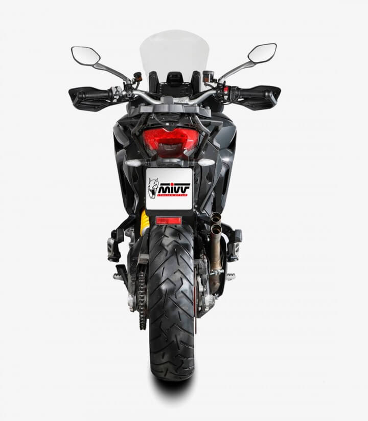 Escape MIVV Double Gun Acero para Ducati Multistrada 1200 Enduro (16-18), 950/V2/S (17-24) D.037.LDGX
