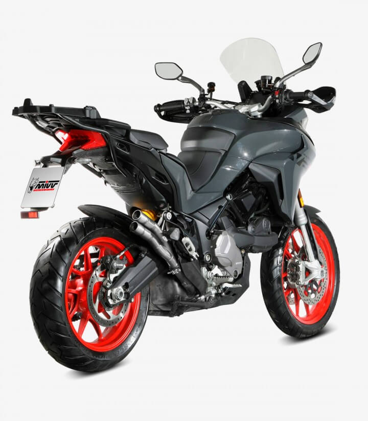 MIVV Double Gun Exhaust Stainless Steel for Ducati Multistrada 1200 Enduro (16-18), 950/V2/S (17-24) D.037.LDGX