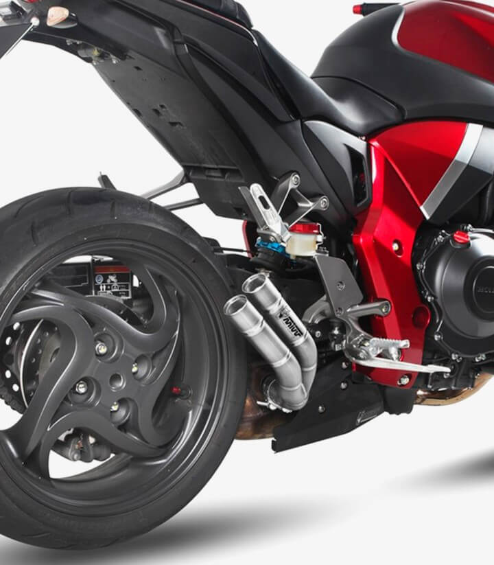 MIVV Double Gun Auspuff Stahl für Honda CB 1000 R (08-17) H.041.LDGX