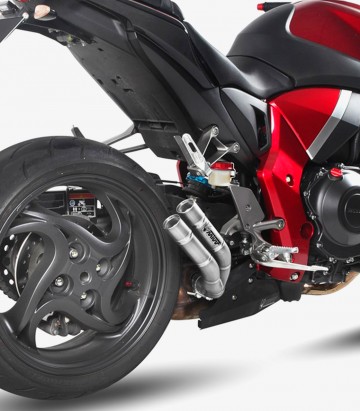 MIVV Double Gun Auspuff Stahl für Honda CB 1000 R (08-17) H.041.LDGX