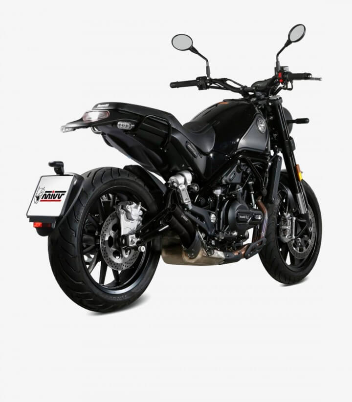 MIVV Double Gun Exhaust Black for Benelli Leoncino 500 (17-24) E.002.LDGB