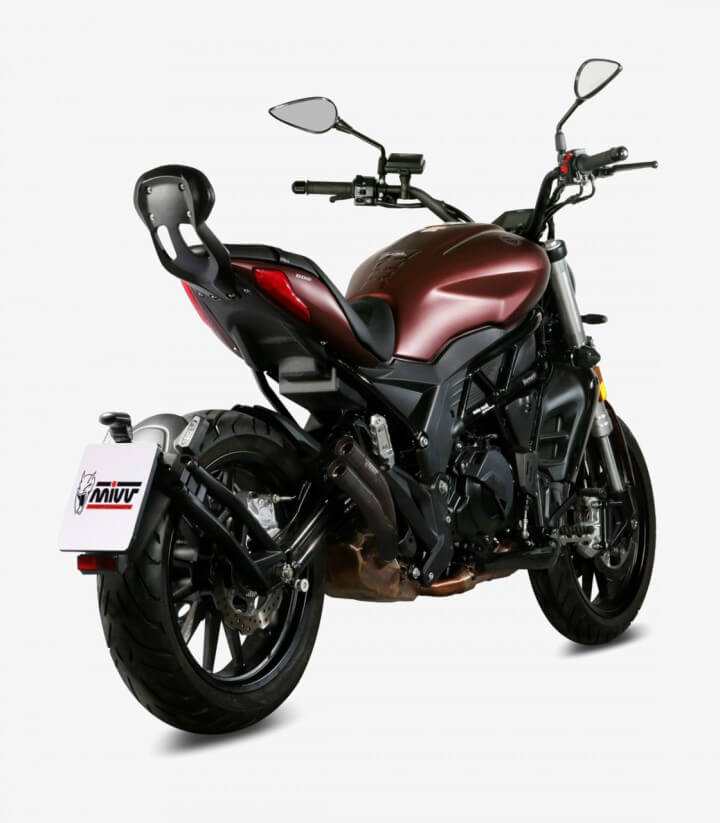 MIVV Double Gun Exhaust Black for Benelli 502C (19-24) E.005.LDGB