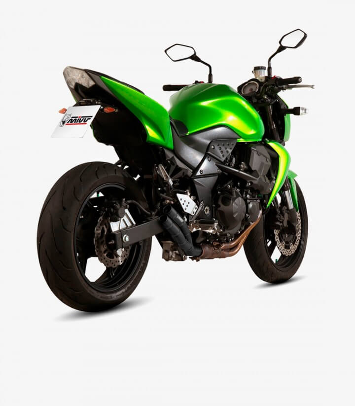 MIVV Double Gun Auspuff Schwarz für Kawasaki Z 750 (07-14) K.018.SDGB