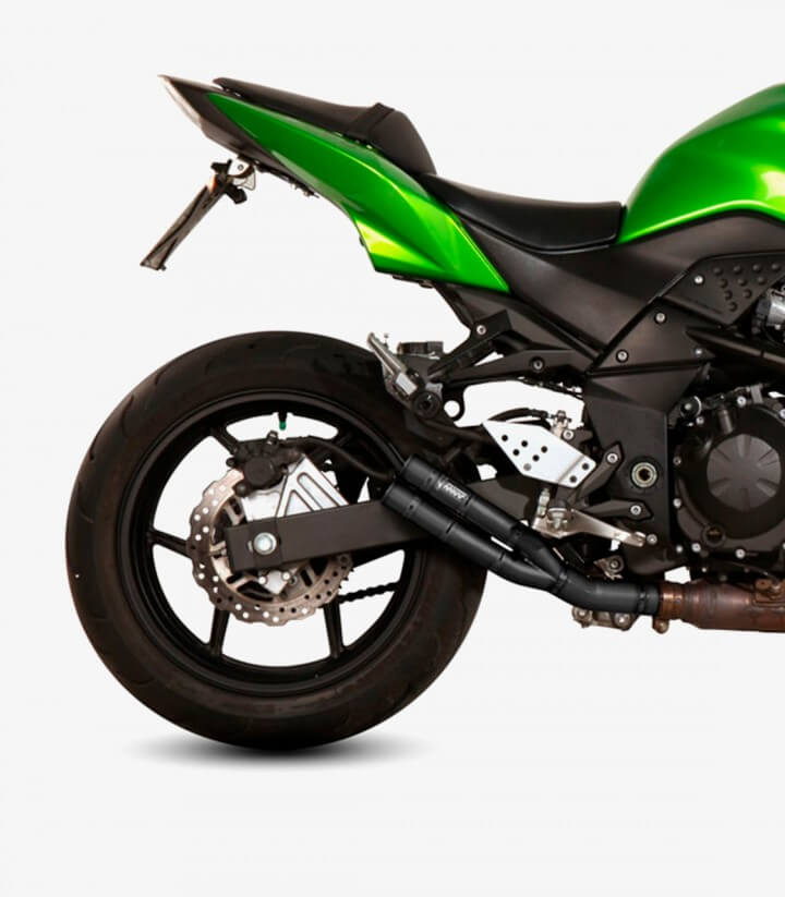 MIVV Double Gun Auspuff Schwarz für Kawasaki Z 750 (07-14) K.018.SDGB
