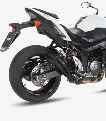 MIVV Double Gun Auspuff Schwarz für Suzuki GSR 750 (11-16) S.037.SDGB