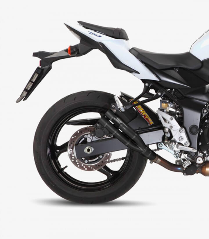MIVV Double Gun Exhaust Black for Suzuki GSR 750 (11-16) S.037.SDGB