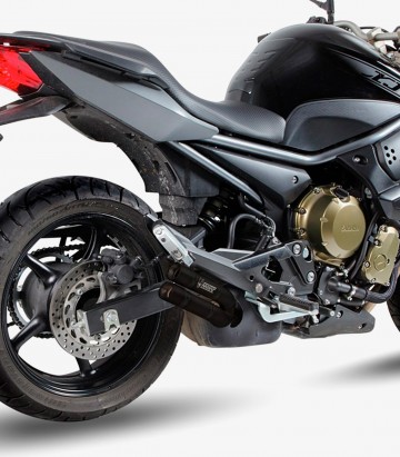 MIVV Double Gun Auspuff Schwarz für Yamaha XJ6 Diversion (09-16) Y.032.LDGB