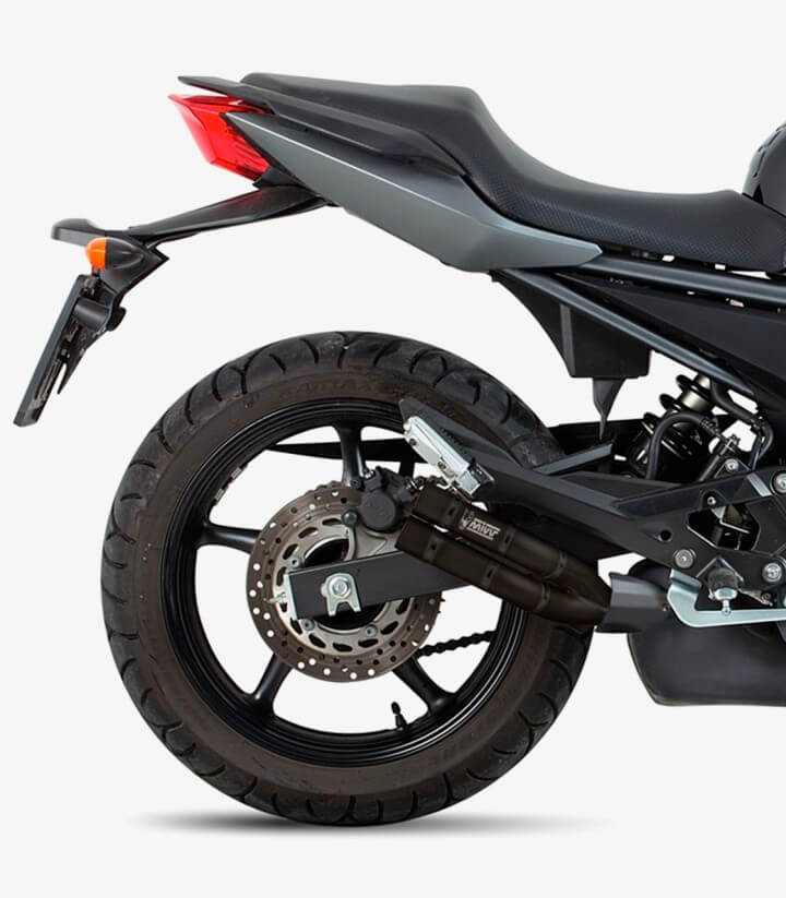 MIVV Double Gun Auspuff Schwarz für Yamaha XJ6 Diversion (09-16) Y.032.LDGB