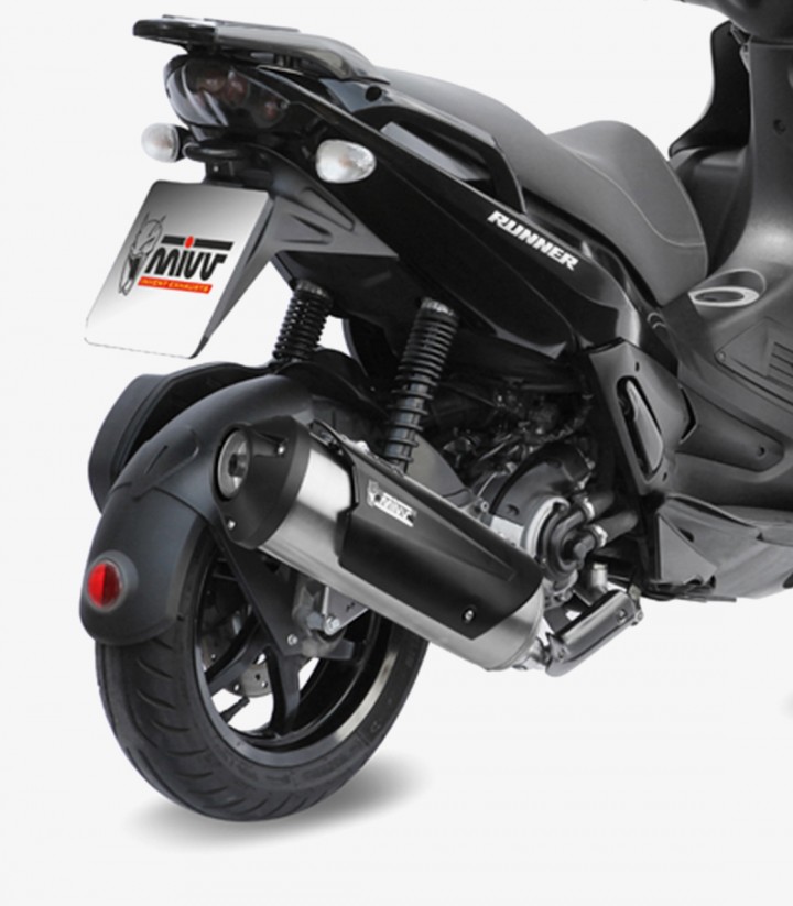 MIVV Urban Exhaust Stainless Steel for Aprilia SR Max 300 / Gilera Nexus 250/300 / Runner 125/200 / ST (06-16) C.GL.0007.B