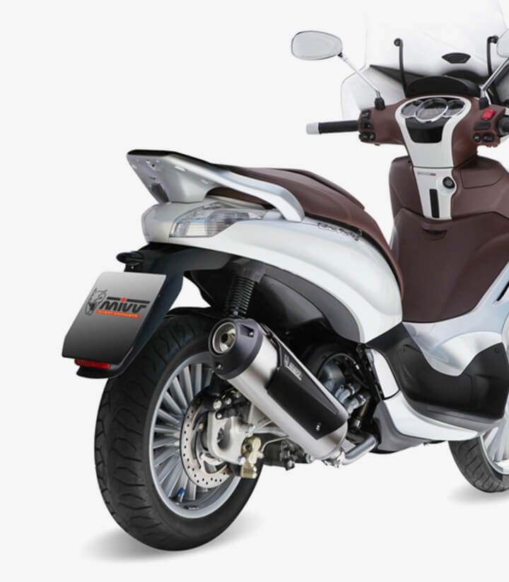 MIVV Urban Auspuff Stahl für Piaggio Beverly 125 (10-12), Beverly 300 (10-13) C.PG.0013.B