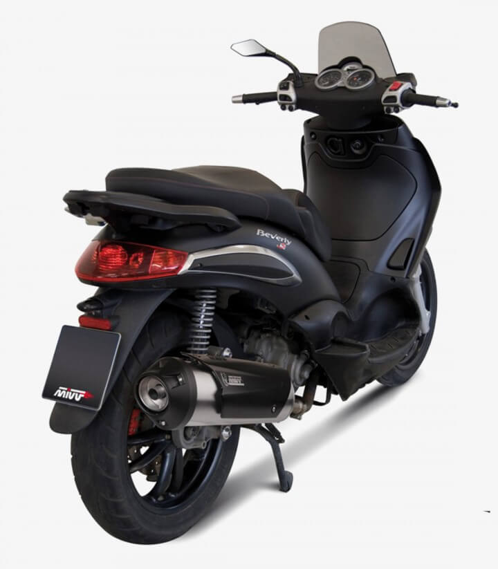 MIVV Urban Auspuff Stahl für Piaggio Beverly 250 (04-07), Tourer 250 (08-10), Tourer 300 (09-10) C.PG.0015.B