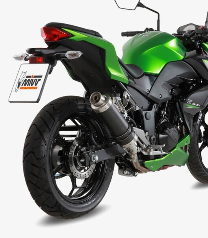 Escape MIVV GP Carbono para Kawasaki Ninja 300 / Z300 (13-16) K.038.L2S