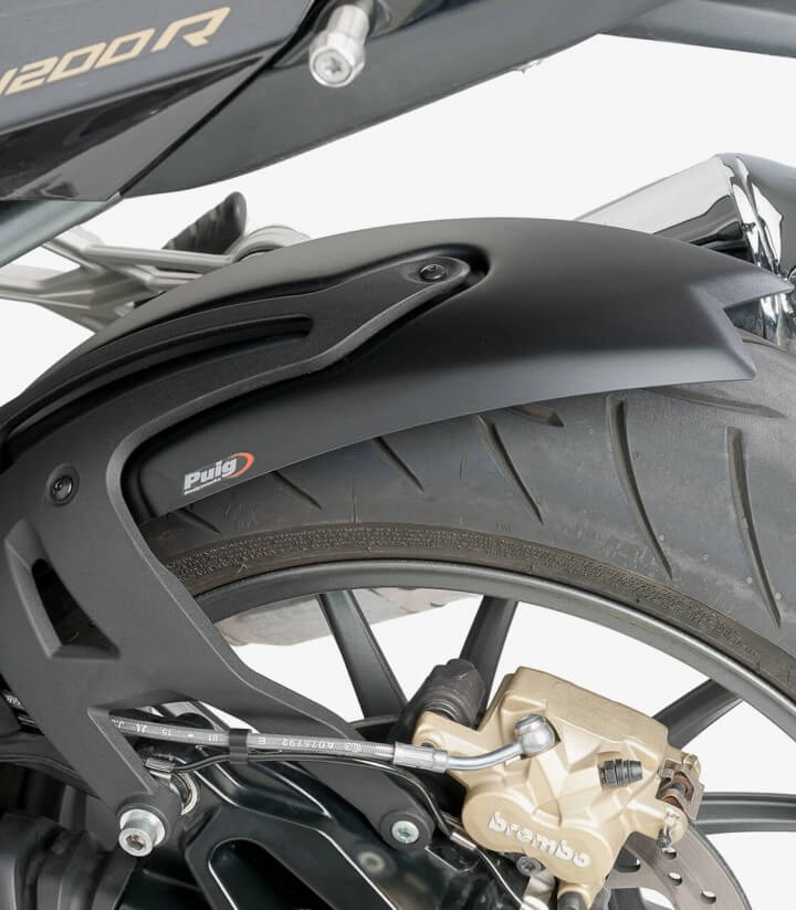 BMW R1200 R/RS Puig Black rear fender Type S with Brackets 7682J