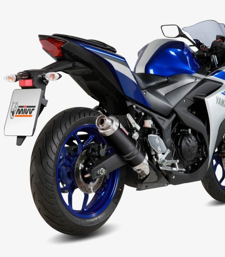 MIVV GP Auspuff Carbon für Yamaha YZF-R25 (15-24), YZF-R3 (15-24) Y.048.L2S