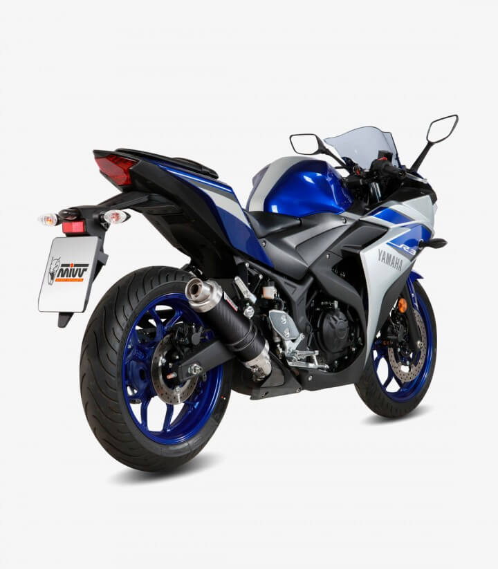 MIVV GP Auspuff Carbon für Yamaha YZF-R25 (15-24), YZF-R3 (15-24) Y.048.L2S