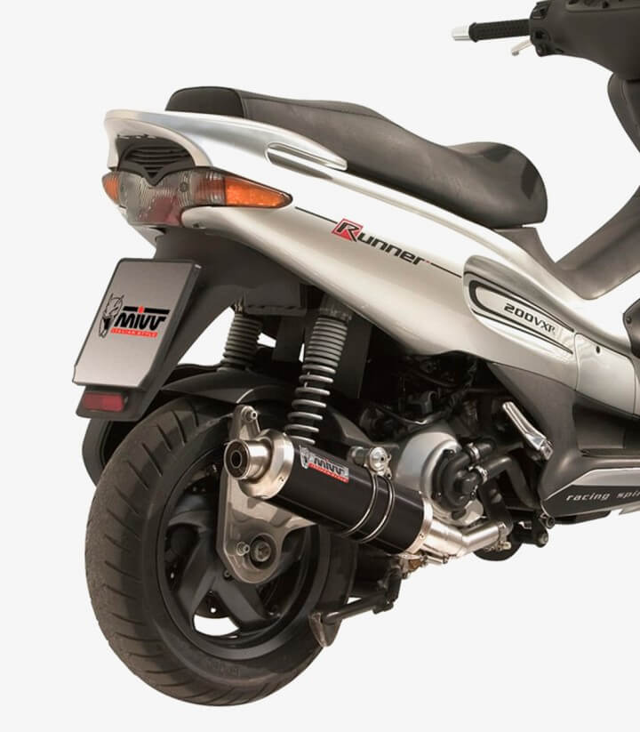 MIVV GP Auspuff Schwarz für Gilera Runner 200 (03-04) G.002.LXB