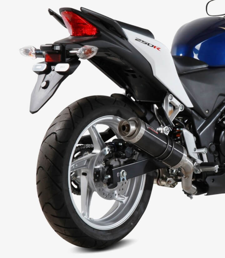 MIVV GP Auspuff Schwarz für Honda CBR 250 R (11-14) H.047.LXB