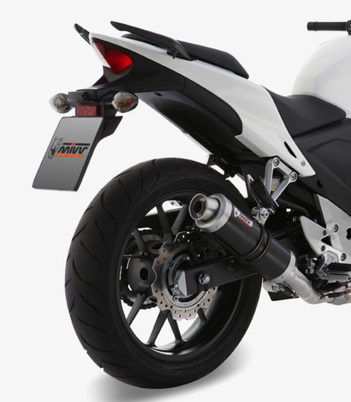 MIVV GP Auspuff Schwarz für Honda CB 500 F/X, CBR 500 R (13-15) H.051.LXB