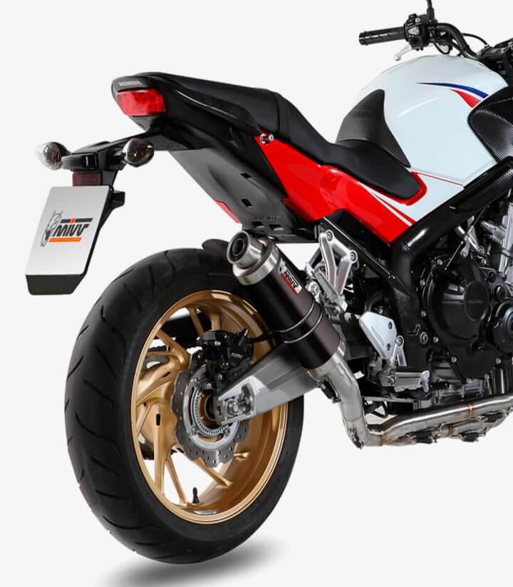 MIVV GP Auspuff Schwarz für Honda CB650F (14-18) H.055.LXB