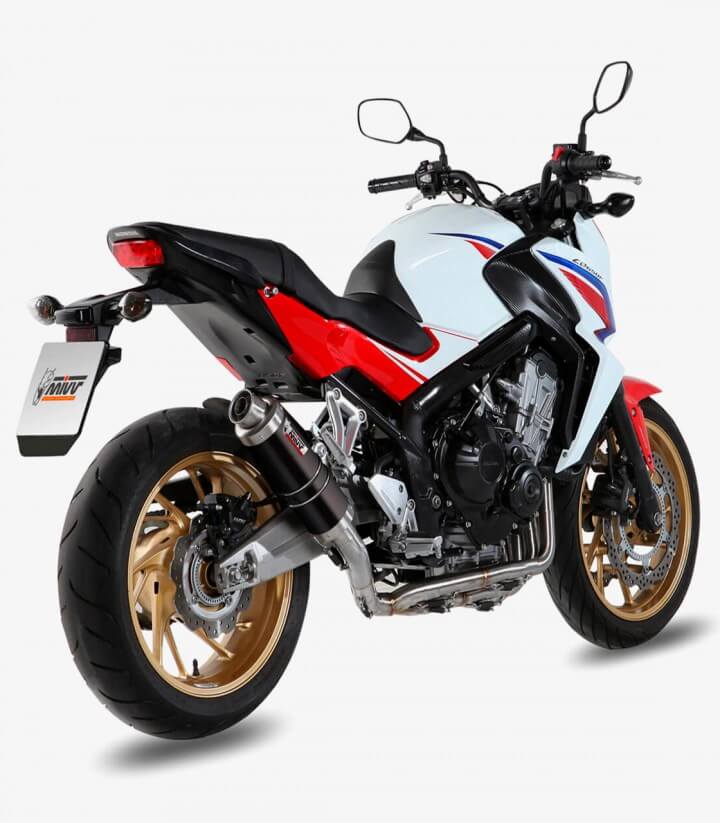 MIVV GP Auspuff Schwarz für Honda CB650F (14-18) H.055.LXB