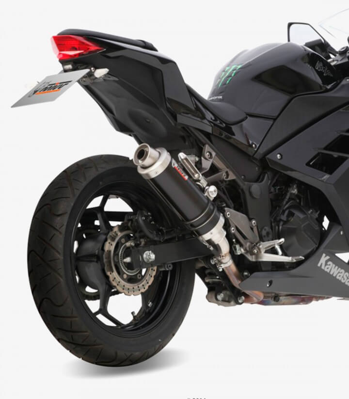 MIVV GP Auspuff Schwarz für Kawasaki Ninja  300 (13-16), Z300 (15-16) K.038.LXB